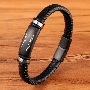 צמיד לגבר עם חריטה אישית - פלטה 27