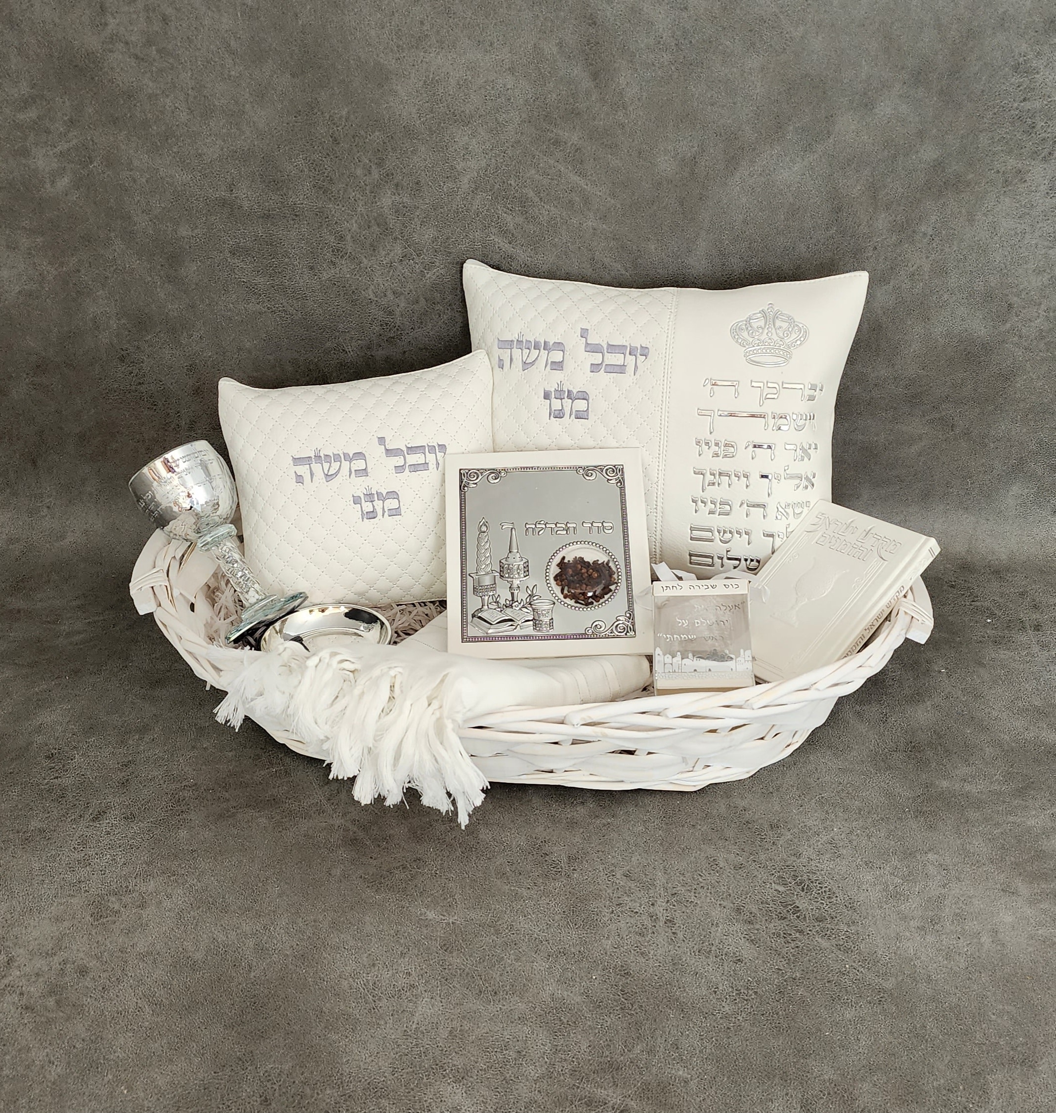 סט לחתן "כהניך" כסף לבן