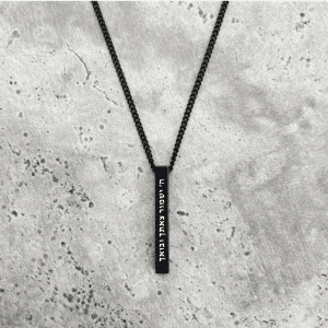 שרשרת לגבר עם חריטה אישית- כי מלאכיו